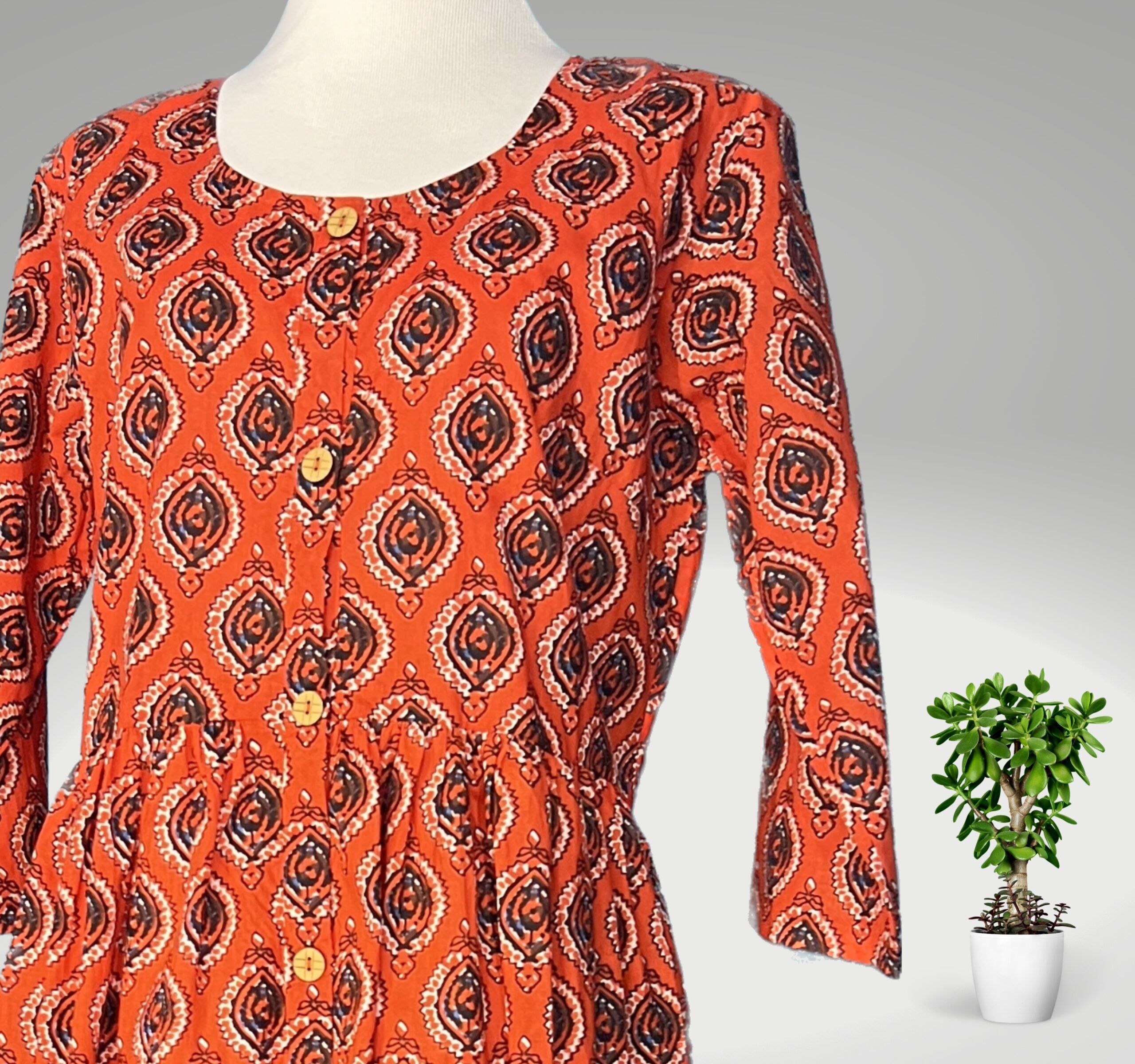 Handmade, Hand-Stitched Block Printed Women Fashion By Zanobia - Image 2